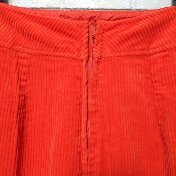 VINTAGE Miss Pat Corduroy A-Line Orange Skirt XS - Picture 5 of 6